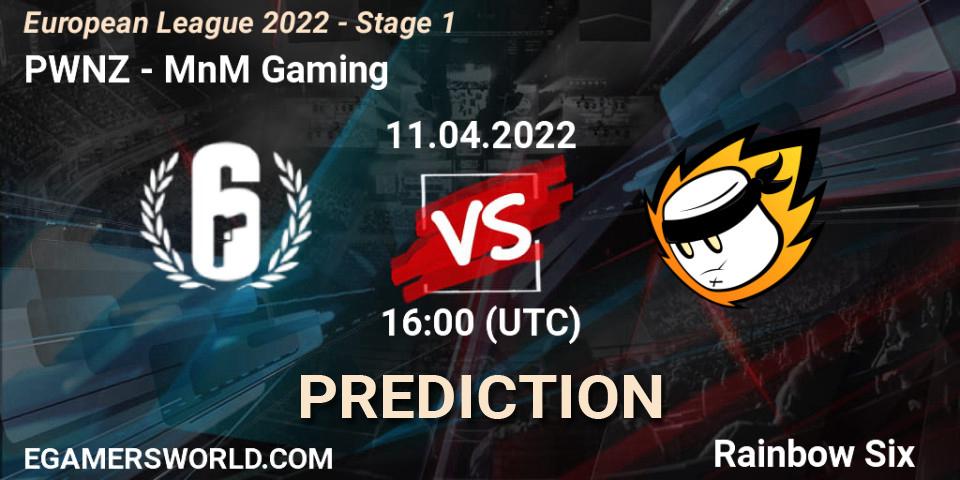 Prognoza PWNZ - MnM Gaming. 11.04.2022 at 16:00, Rainbow Six, European League 2022 - Stage 1