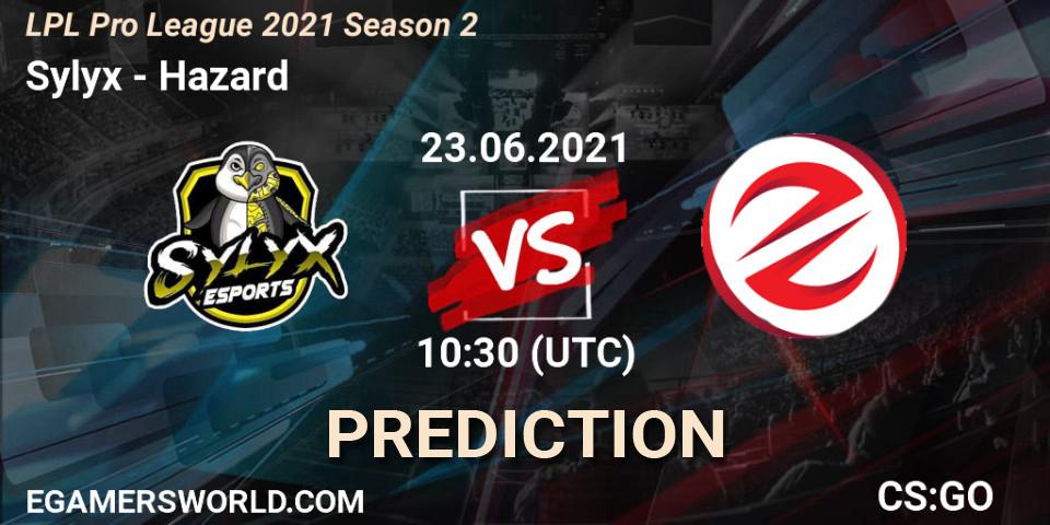 Prognoza Sylyx - Hazard. 23.06.2021 at 10:30, Counter-Strike (CS2), LPL Pro League 2021 Season 2