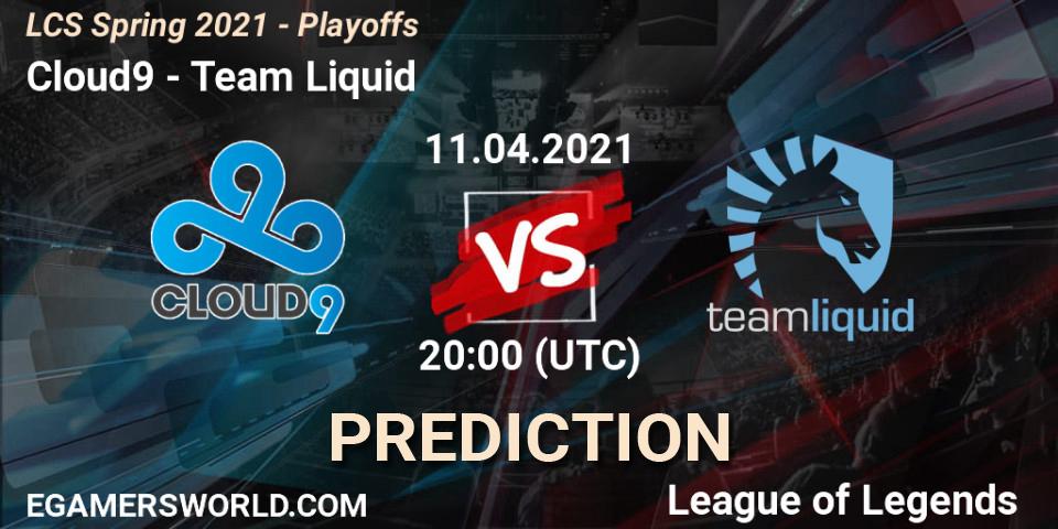 Prognoza Cloud9 - Team Liquid. 11.04.21, LoL, LCS Spring 2021 - Playoffs
