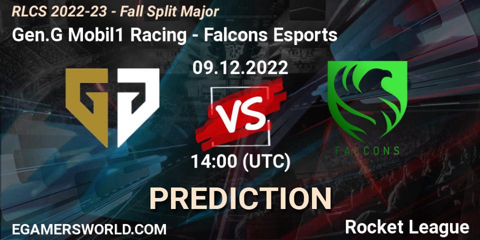 Prognoza Gen.G Mobil1 Racing - Falcons Esports. 09.12.2022 at 13:50, Rocket League, RLCS 2022-23 - Fall Split Major