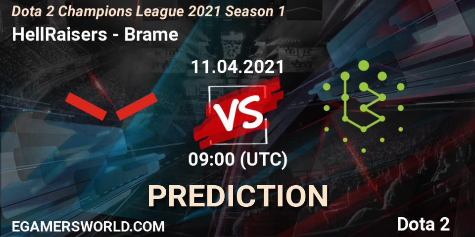 Prognoza HellRaisers - Brame. 11.04.2021 at 09:05, Dota 2, Dota 2 Champions League 2021 Season 1