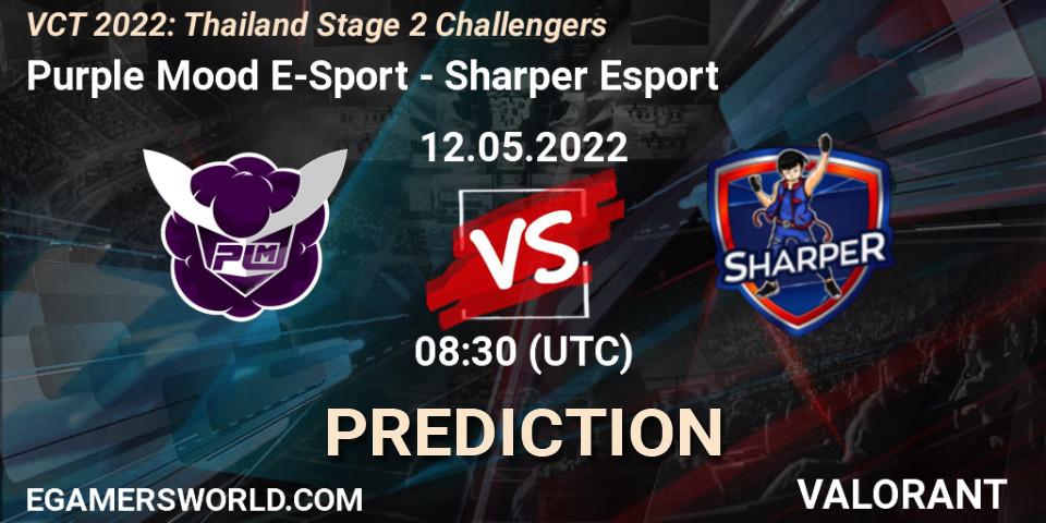 Prognoza Purple Mood E-Sport - Sharper Esport. 12.05.2022 at 08:30, VALORANT, VCT 2022: Thailand Stage 2 Challengers