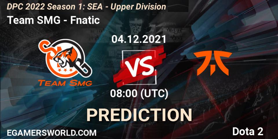Prognoza Team SMG - Fnatic. 04.12.2021 at 08:02, Dota 2, DPC 2022 Season 1: SEA - Upper Division