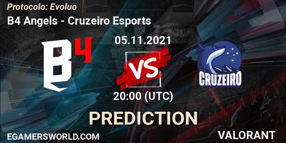 Prognoza B4 Angels - Cruzeiro Esports. 05.11.2021 at 20:00, VALORANT, Protocolo: Evolução