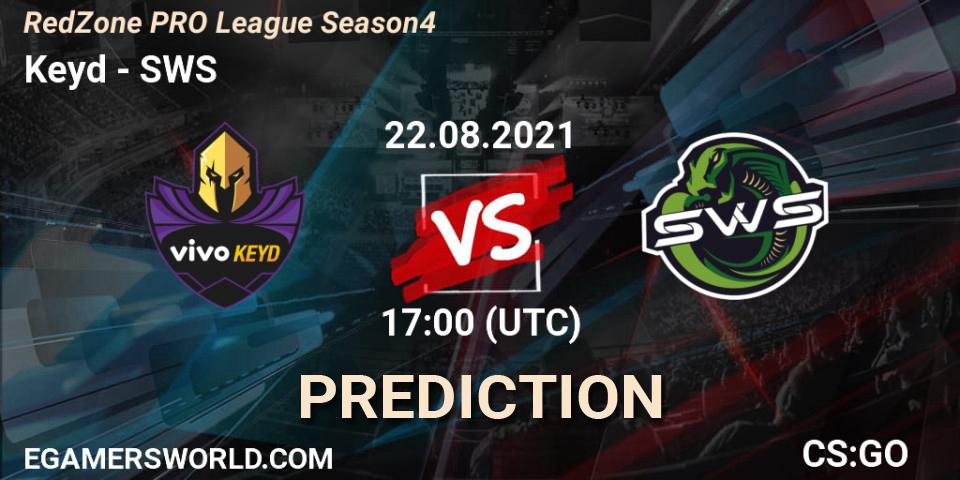 Prognoza Keyd - SWS. 22.08.2021 at 17:00, Counter-Strike (CS2), RedZone PRO League Season 4