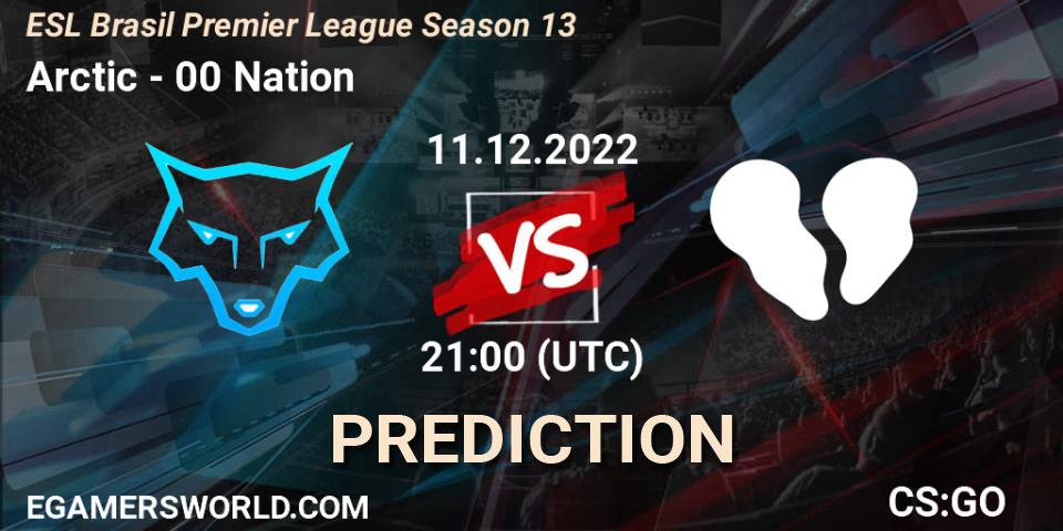 Prognoza Arctic - 00 Nation. 11.12.2022 at 21:00, Counter-Strike (CS2), ESL Brasil Premier League Season 13