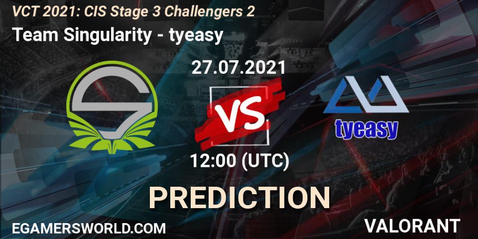 Prognoza Team Singularity - tyeasy. 27.07.21, VALORANT, VCT 2021: CIS Stage 3 Challengers 2