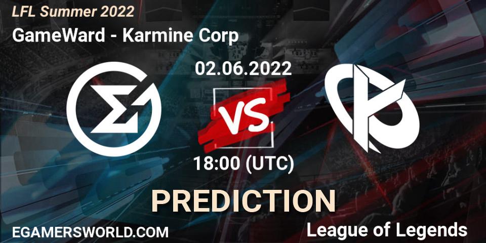 Prognoza GameWard - Karmine Corp. 02.06.2022 at 18:00, LoL, LFL Summer 2022