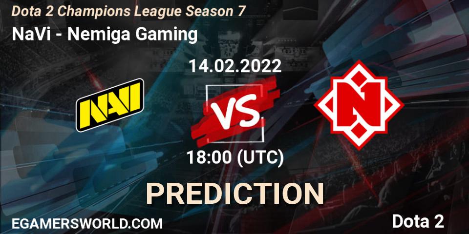 Prognoza NaVi - Nemiga Gaming. 14.02.2022 at 18:01, Dota 2, Dota 2 Champions League 2022 Season 7