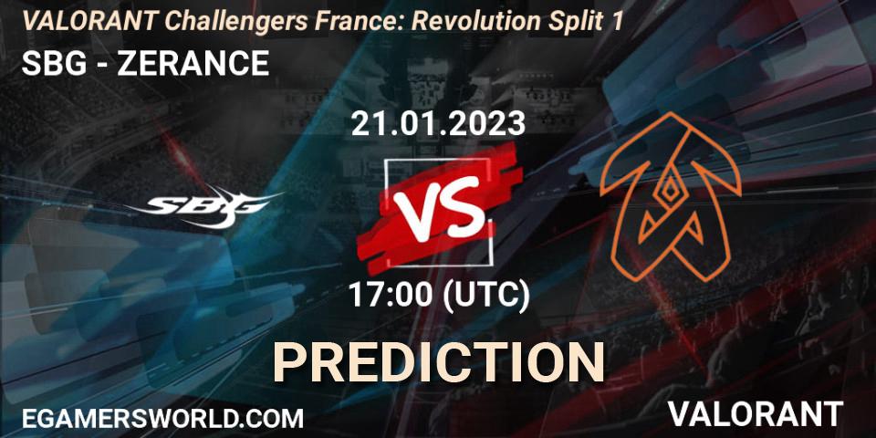 Prognoza SBG - ZERANCE. 21.01.2023 at 17:00, VALORANT, VALORANT Challengers 2023 France: Revolution Split 1