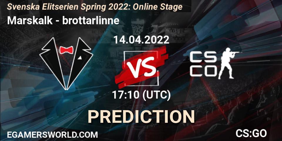 Prognoza Marskalk - brottarlinne. 14.04.2022 at 17:10, Counter-Strike (CS2), Svenska Elitserien Spring 2022: Online Stage