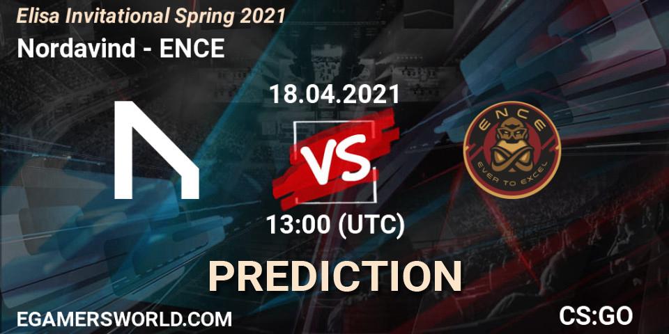 Prognoza Nordavind - ENCE. 18.04.2021 at 13:25, Counter-Strike (CS2), Elisa Invitational Spring 2021