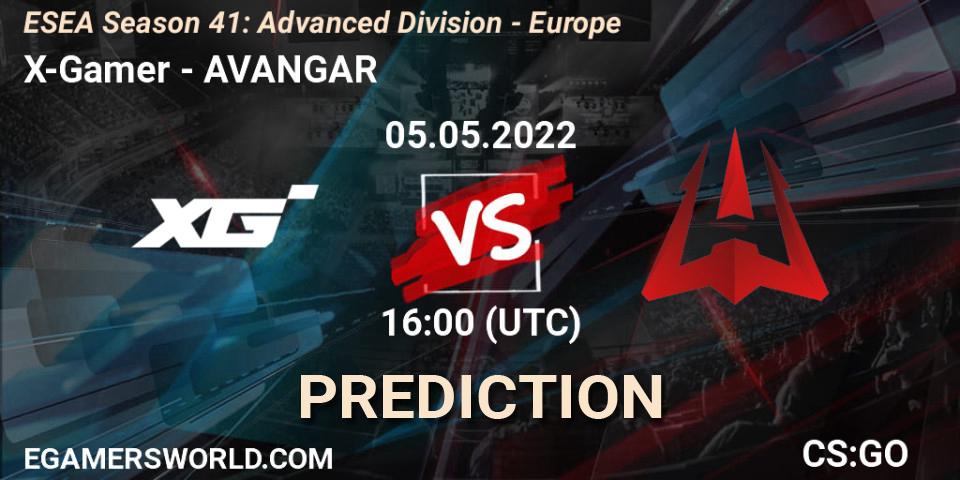 Prognoza X-Gamer - AVANGAR. 05.05.2022 at 16:00, Counter-Strike (CS2), ESEA Season 41: Advanced Division - Europe