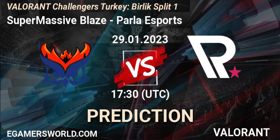 Prognoza SuperMassive Blaze - Parla Esports. 29.01.23, VALORANT, VALORANT Challengers 2023 Turkey: Birlik Split 1
