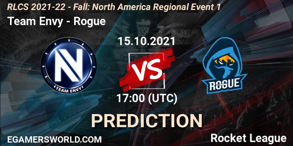 Prognoza Team Envy - Rogue. 15.10.2021 at 17:00, Rocket League, RLCS 2021-22 - Fall: North America Regional Event 1