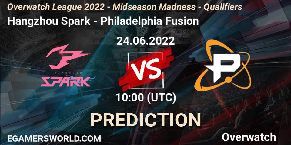 Prognoza Hangzhou Spark - Philadelphia Fusion. 01.07.2022 at 10:00, Overwatch, Overwatch League 2022 - Midseason Madness - Qualifiers