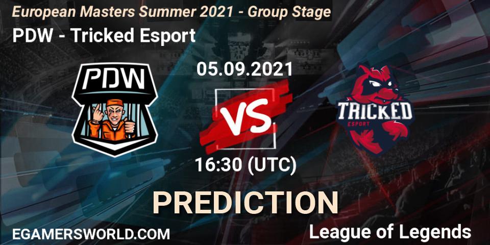 Prognoza PDW - Tricked Esport. 05.09.2021 at 16:30, LoL, European Masters Summer 2021 - Group Stage