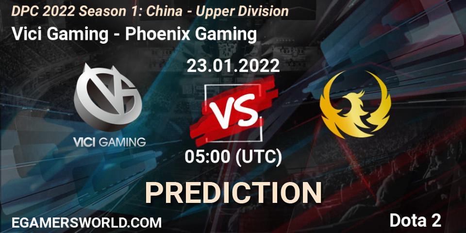 Prognoza Vici Gaming - Phoenix Gaming. 23.01.2022 at 04:54, Dota 2, DPC 2022 Season 1: China - Upper Division