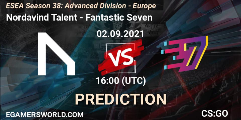 Prognoza Nordavind Talent - Fantastic Seven. 02.09.2021 at 16:00, Counter-Strike (CS2), ESEA Season 38: Advanced Division - Europe
