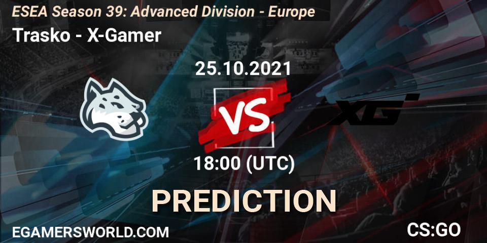 Prognoza Trasko - X-Gamer. 25.10.2021 at 18:00, Counter-Strike (CS2), ESEA Season 39: Advanced Division - Europe