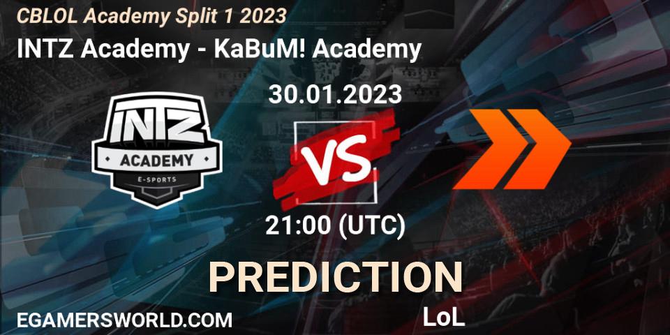 Prognoza INTZ Academy - KaBuM! Academy. 30.01.23, LoL, CBLOL Academy Split 1 2023