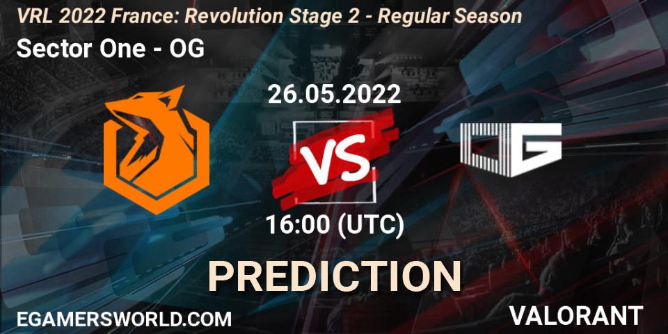 Prognoza Sector One - OG. 26.05.2022 at 16:00, VALORANT, VRL 2022 France: Revolution Stage 2 - Regular Season