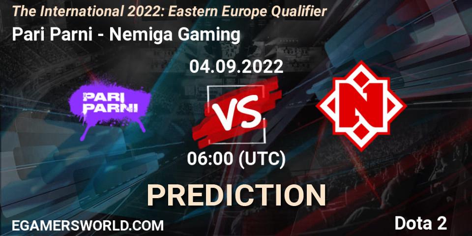 Prognoza Pari Parni - Nemiga Gaming. 04.09.2022 at 06:02, Dota 2, The International 2022: Eastern Europe Qualifier