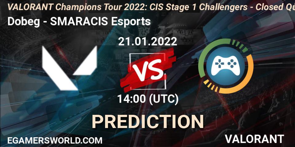 Prognoza Dobeg - SMARACIS Esports. 21.01.2022 at 14:00, VALORANT, VCT 2022: CIS Stage 1 Challengers - Closed Qualifier 2