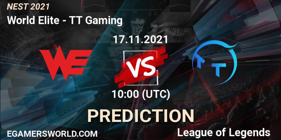 Prognoza TT Gaming - World Elite. 17.11.2021 at 10:05, LoL, NEST 2021