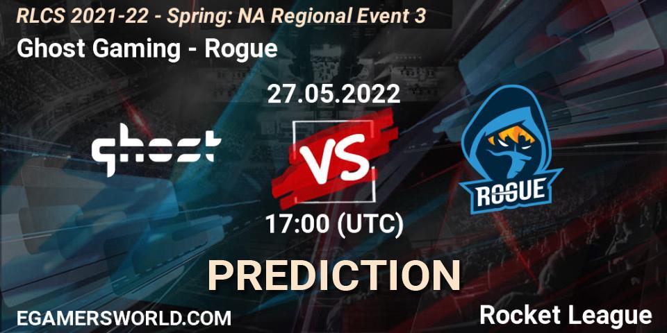 Prognoza Ghost Gaming - Rogue. 27.05.22, Rocket League, RLCS 2021-22 - Spring: NA Regional Event 3