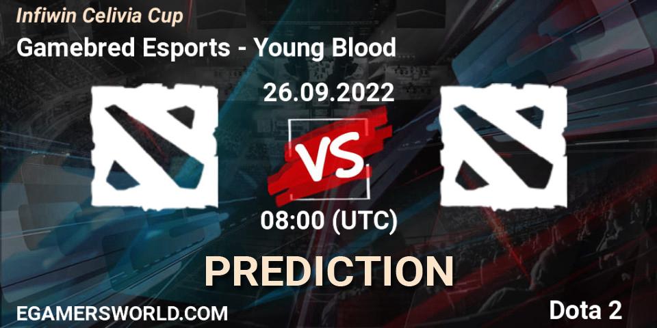 Prognoza Gamebred Esports - Young Blood. 24.09.2022 at 05:29, Dota 2, Infiwin Celivia Cup 