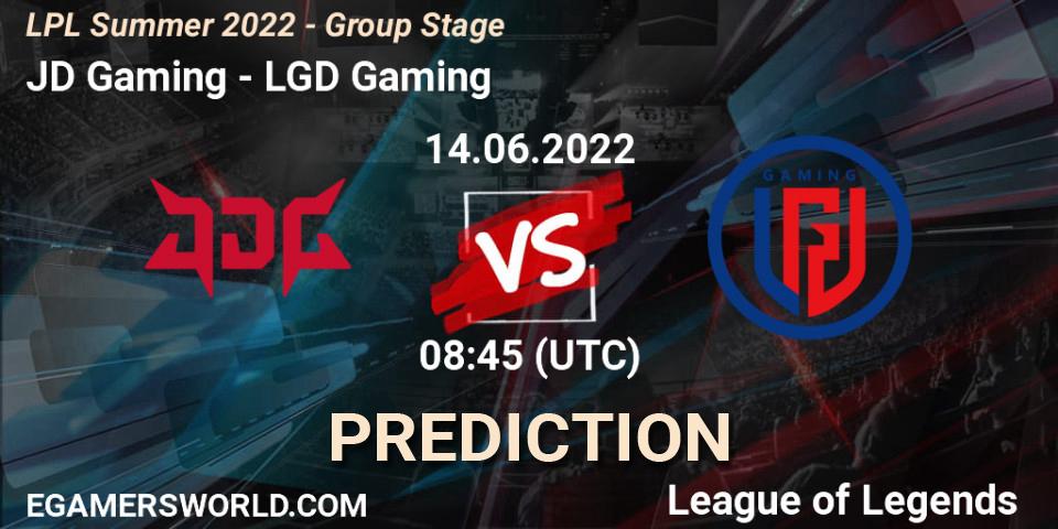Prognoza JD Gaming - LGD Gaming. 14.06.2022 at 09:00, LoL, LPL Summer 2022 - Group Stage