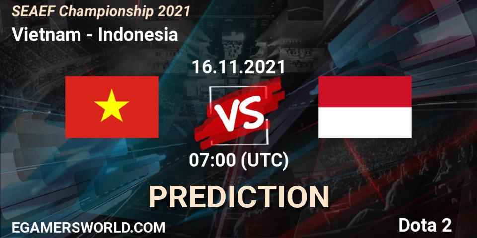 Prognoza Vietnam - Indonesia. 16.11.2021 at 07:20, Dota 2, SEAEF Dota2 Championship 2021