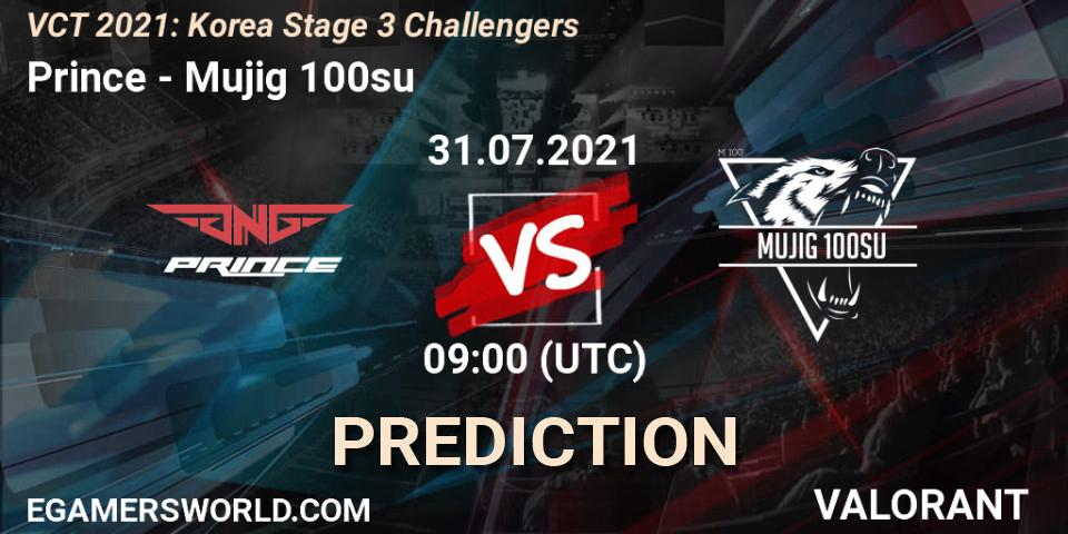 Prognoza Prince - Mujig 100su. 31.07.2021 at 09:00, VALORANT, VCT 2021: Korea Stage 3 Challengers