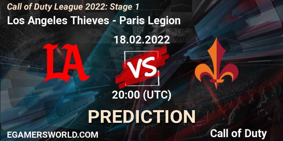 Prognoza Los Angeles Thieves - Paris Legion. 18.02.2022 at 20:00, Call of Duty, Call of Duty League 2022: Stage 1