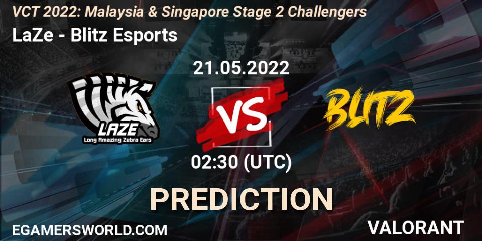 Prognoza LaZe - Blitz Esports. 21.05.2022 at 02:30, VALORANT, VCT 2022: Malaysia & Singapore Stage 2 Challengers