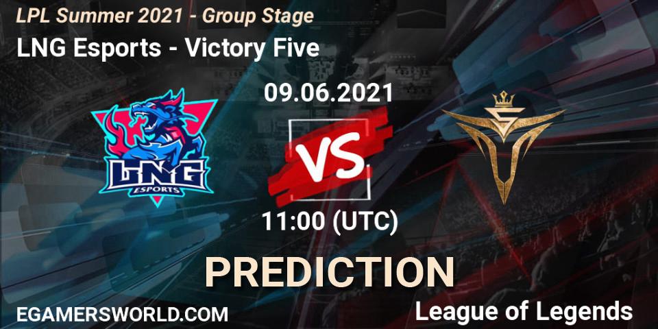 Prognoza LNG Esports - Victory Five. 09.06.2021 at 11:50, LoL, LPL Summer 2021 - Group Stage