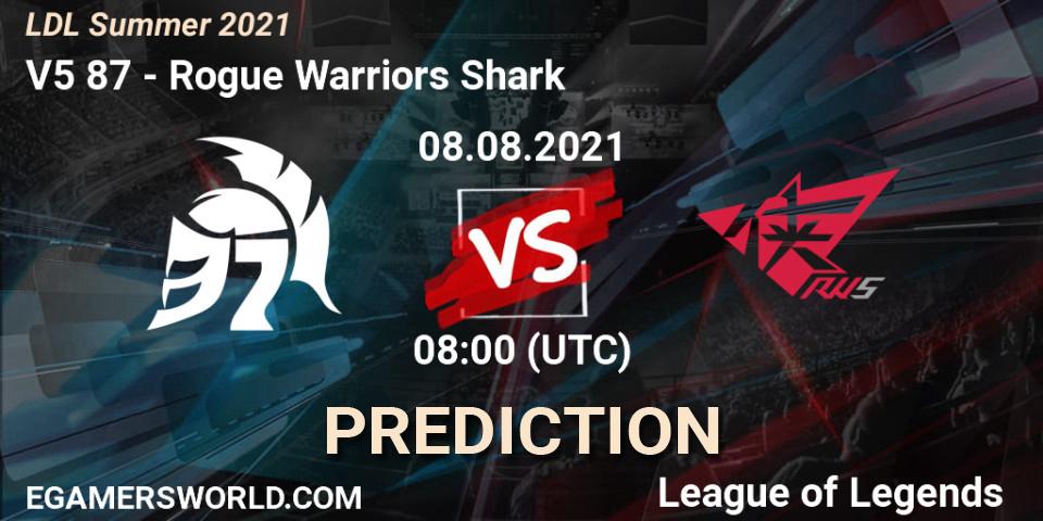 Prognoza V5 87 - Rogue Warriors Shark. 08.08.21, LoL, LDL Summer 2021