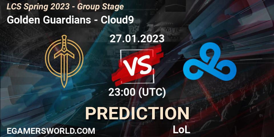 Prognoza Golden Guardians - Cloud9. 27.01.23, LoL, LCS Spring 2023 - Group Stage