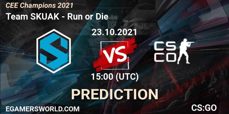 Prognoza Team SKUAK - Run or Die. 23.10.2021 at 15:00, Counter-Strike (CS2), CEE Champions 2021