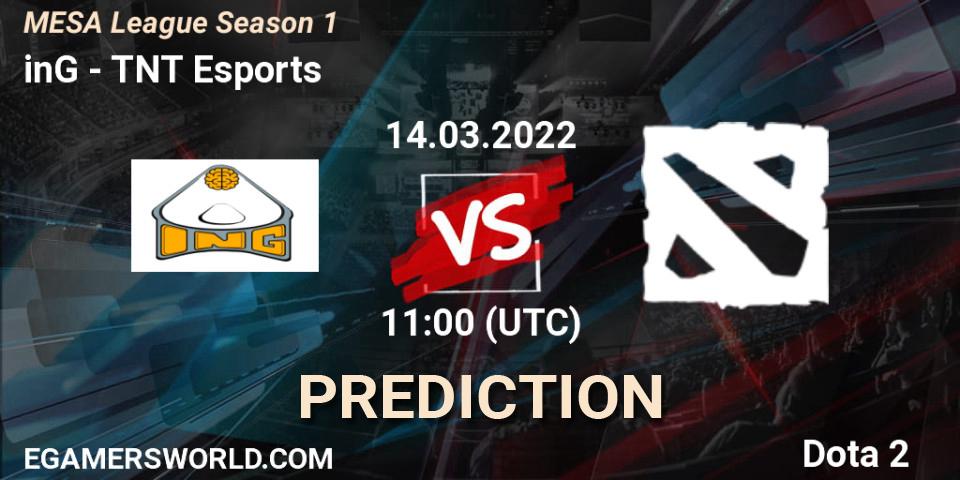 Prognoza inG - TNT Esports. 14.03.2022 at 11:02, Dota 2, MESA League Season 1