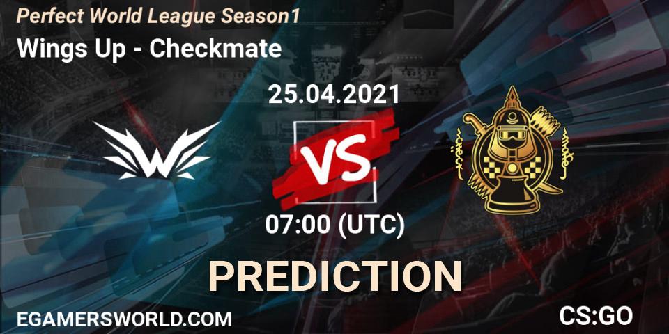 Prognoza Wings Up - Checkmate. 25.04.2021 at 07:00, Counter-Strike (CS2), Perfect World League Season 1