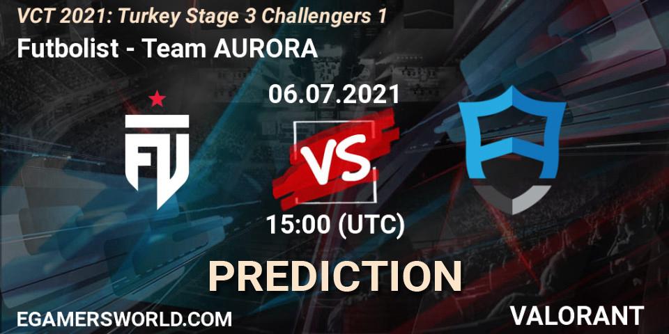 Prognoza Futbolist - Team AURORA. 06.07.2021 at 15:00, VALORANT, VCT 2021: Turkey Stage 3 Challengers 1