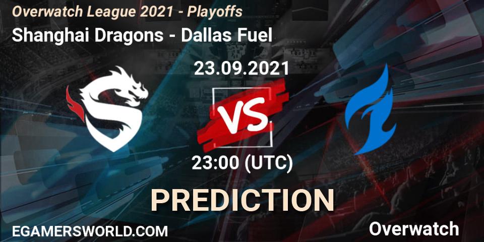 Prognoza Shanghai Dragons - Dallas Fuel. 24.09.2021 at 02:30, Overwatch, Overwatch League 2021 - Playoffs
