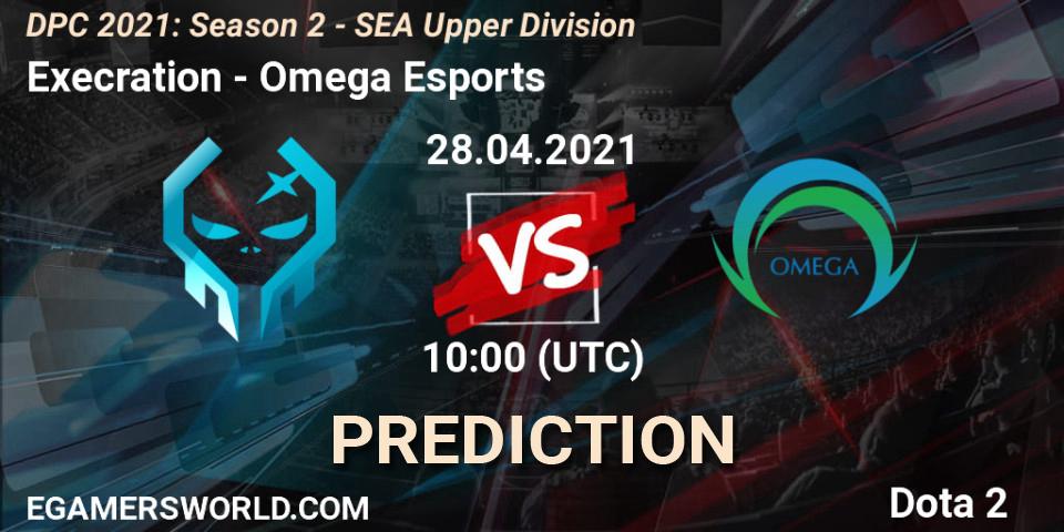 Prognoza Execration - Omega Esports. 28.04.2021 at 10:21, Dota 2, DPC 2021: Season 2 - SEA Upper Division