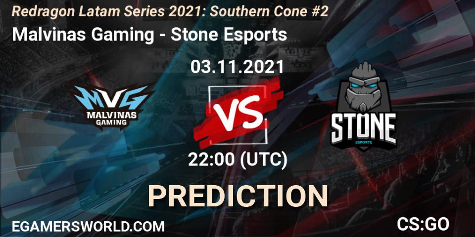 Prognoza Malvinas Gaming - Stone Esports. 03.11.21, CS2 (CS:GO), Redragon Latam Series 2021: Southern Cone #2