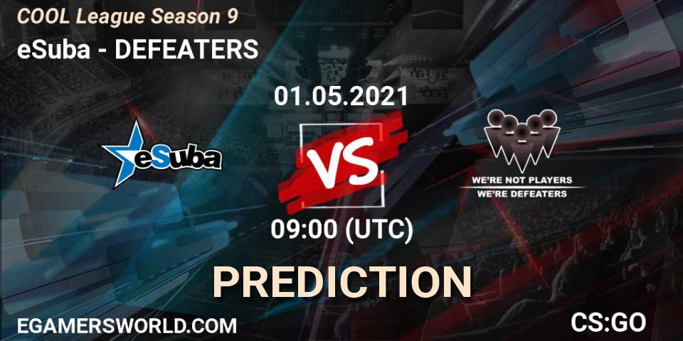 Prognoza eSuba - DEFEATERS. 01.05.2021 at 09:00, Counter-Strike (CS2), COOL League Season 9