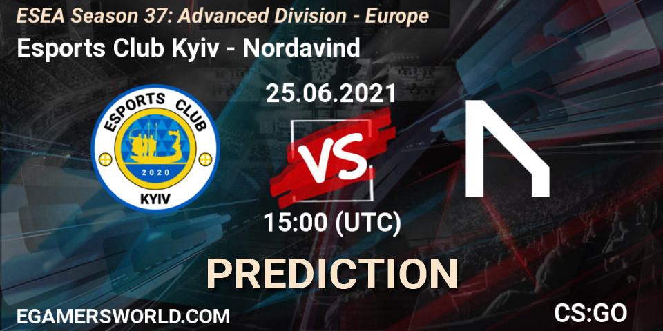 Prognoza Esports Club Kyiv - Nordavind. 25.06.21, CS2 (CS:GO), ESEA Season 37: Advanced Division - Europe