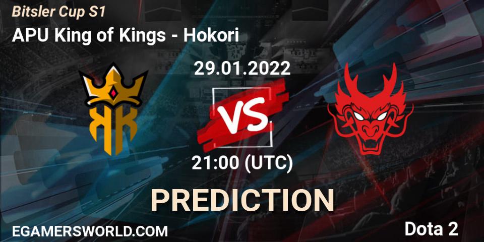 Prognoza APU King of Kings - Hokori. 29.01.2022 at 21:00, Dota 2, Bitsler Cup S1