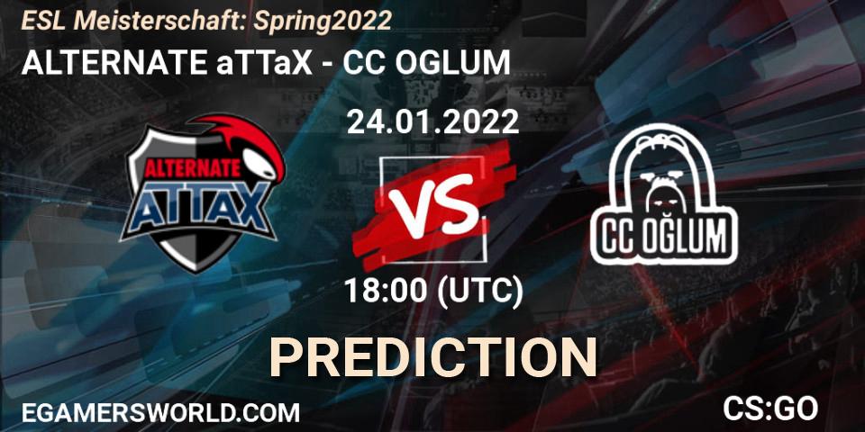 Prognoza ALTERNATE aTTaX - CC OGLUM. 24.01.2022 at 18:00, Counter-Strike (CS2), ESL Meisterschaft: Spring 2022